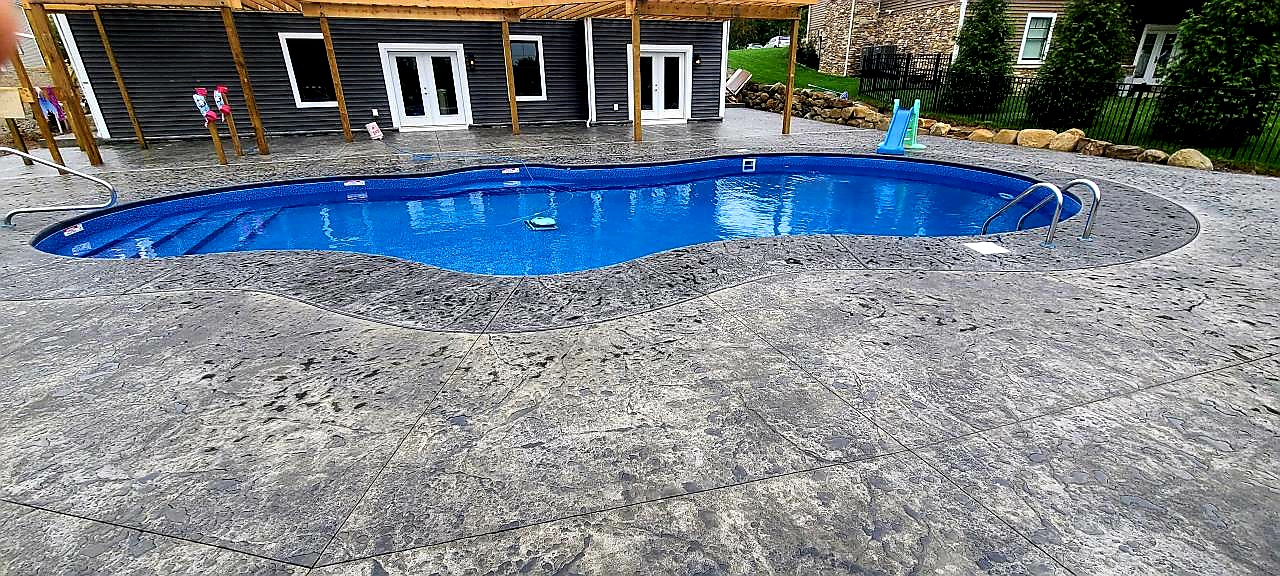 Pool and concrete flooring