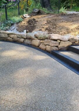 Concrete exposed aggregate project