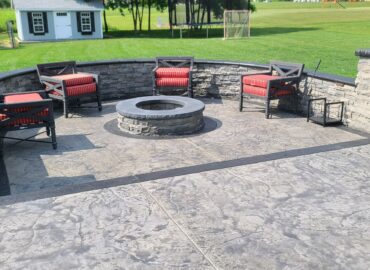 outdoor fire pit and grill