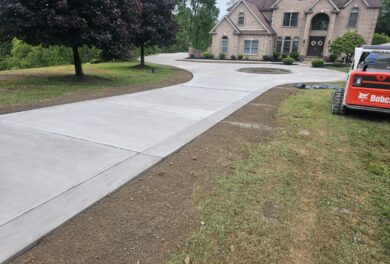 A residential concrete driveway Pittsburgh, PA