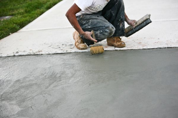 Man doing ongoing residential construction work