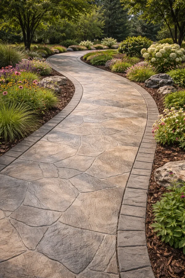 Concrete sidewalk